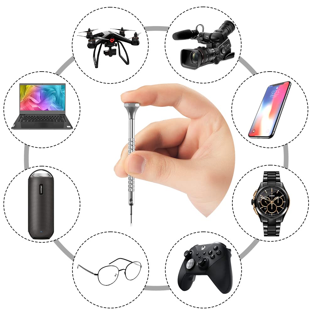 10 pcs Precision Slotted And Phillips Screwdriver Set Different Sizes With 20 Extra Replace Blades Watchmakers Tools for Watch,Jewelry,Eyeglass Singcci