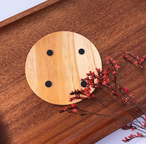 10 pcs Unfinished Wood Coasters Wooden Bar Coaster 4" Wood Slices for Crafts & Wedding Decoration, Blank Coasters Wood Kit for DIY Architectural Phinicco