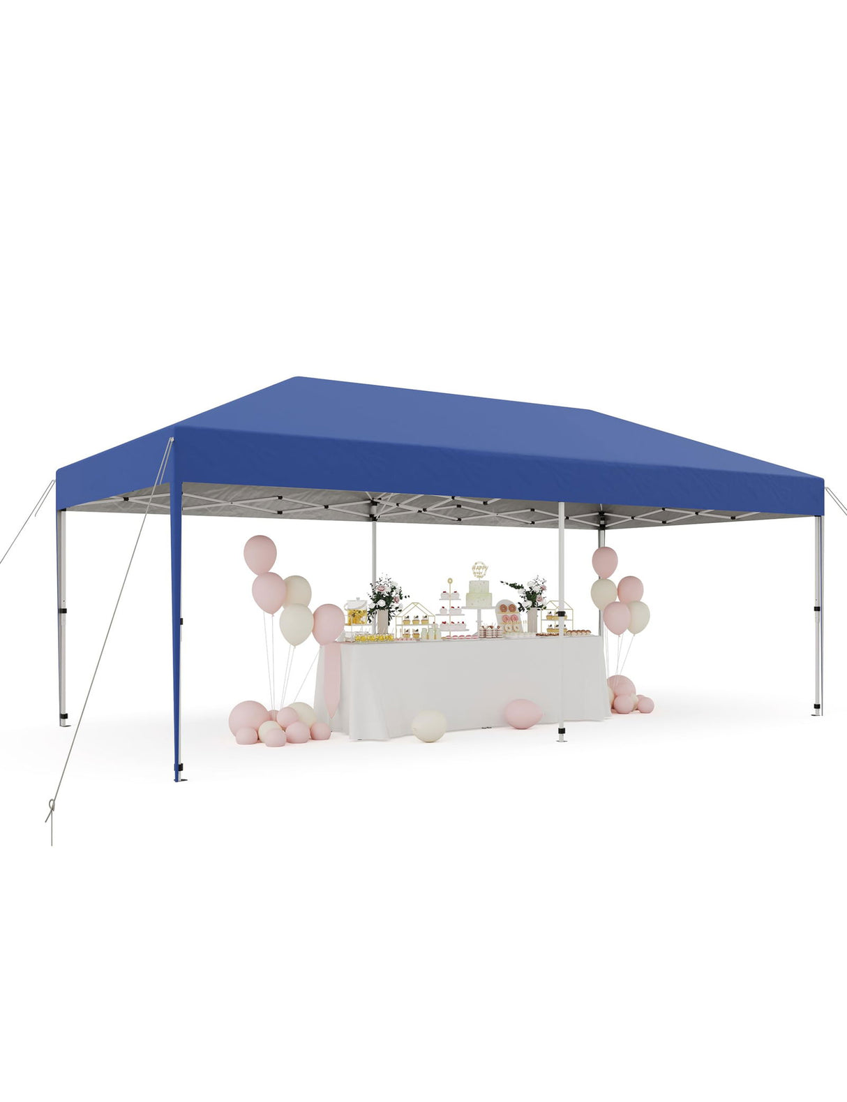 10'x 20' Pop Up Canopy Tent for Parties, Heavy Duty Commercial Canopy Tent Outdoor Vendor Party Tent Waterproof Gazebo Shelter for Patio Outdoor Party Events, Blue GAOMON