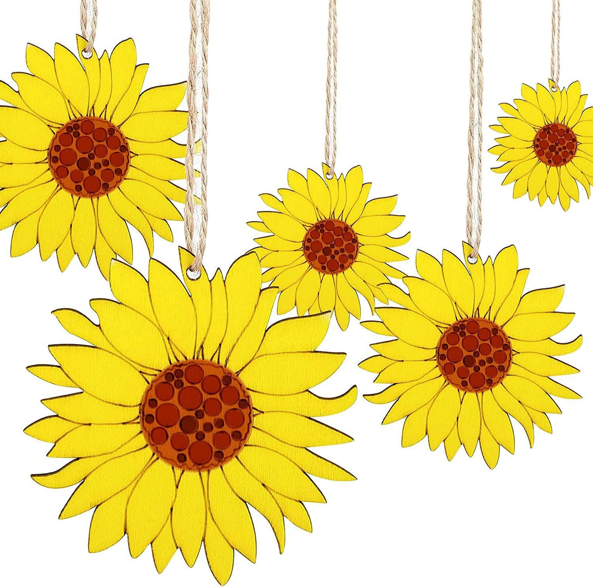 10Pcs Unfinished Wood Cutouts Sunflower Wooden Cutouts Sign Inspirational Wall Porch Art WoodArtSupply