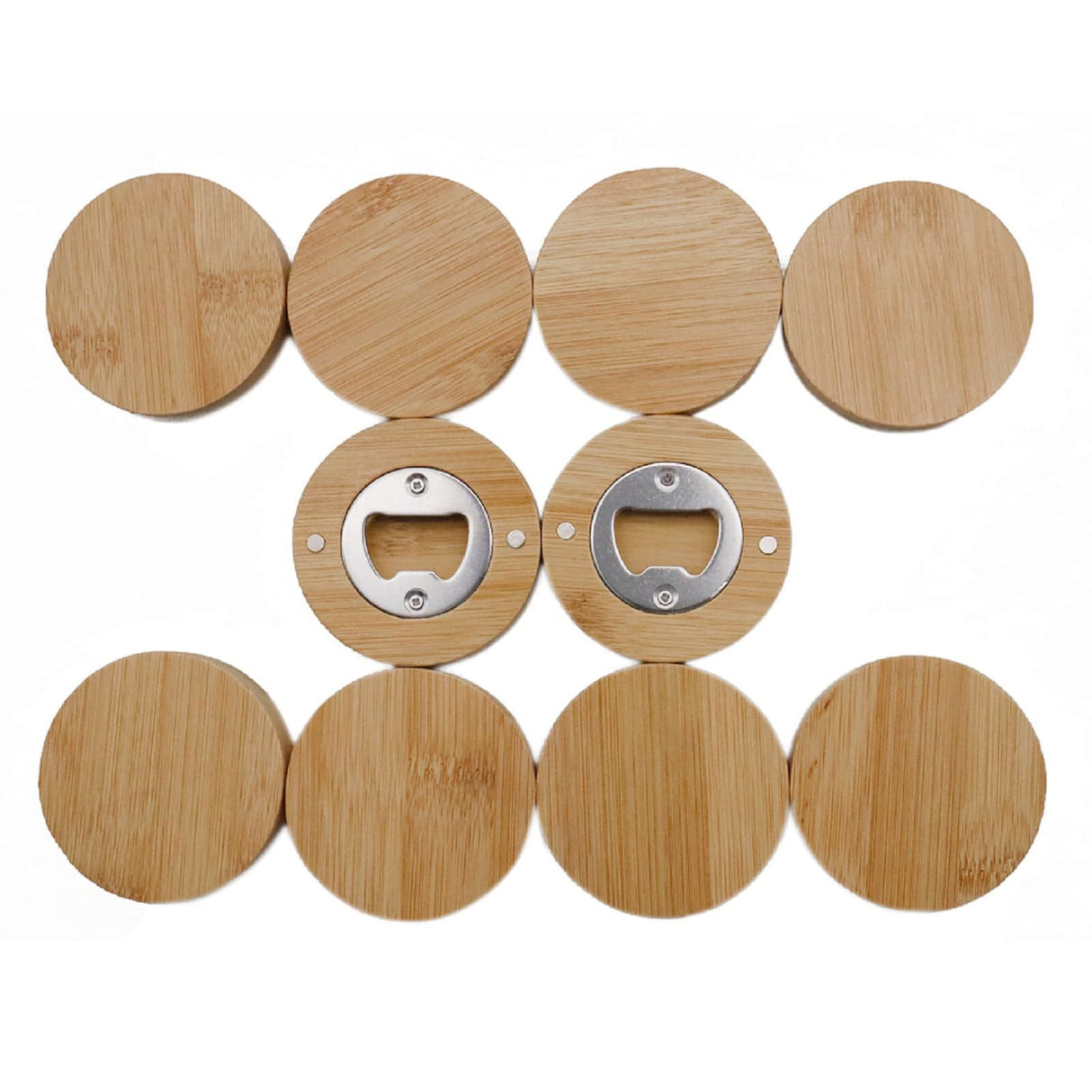 10pcs Blank Wooden Bottle Opener Fridge Magnet for Refrigerator Engraving Wooden Bottle Opener DIY Engraved Patterns for Home Kitchens Bars Parties QOMOLANGMA