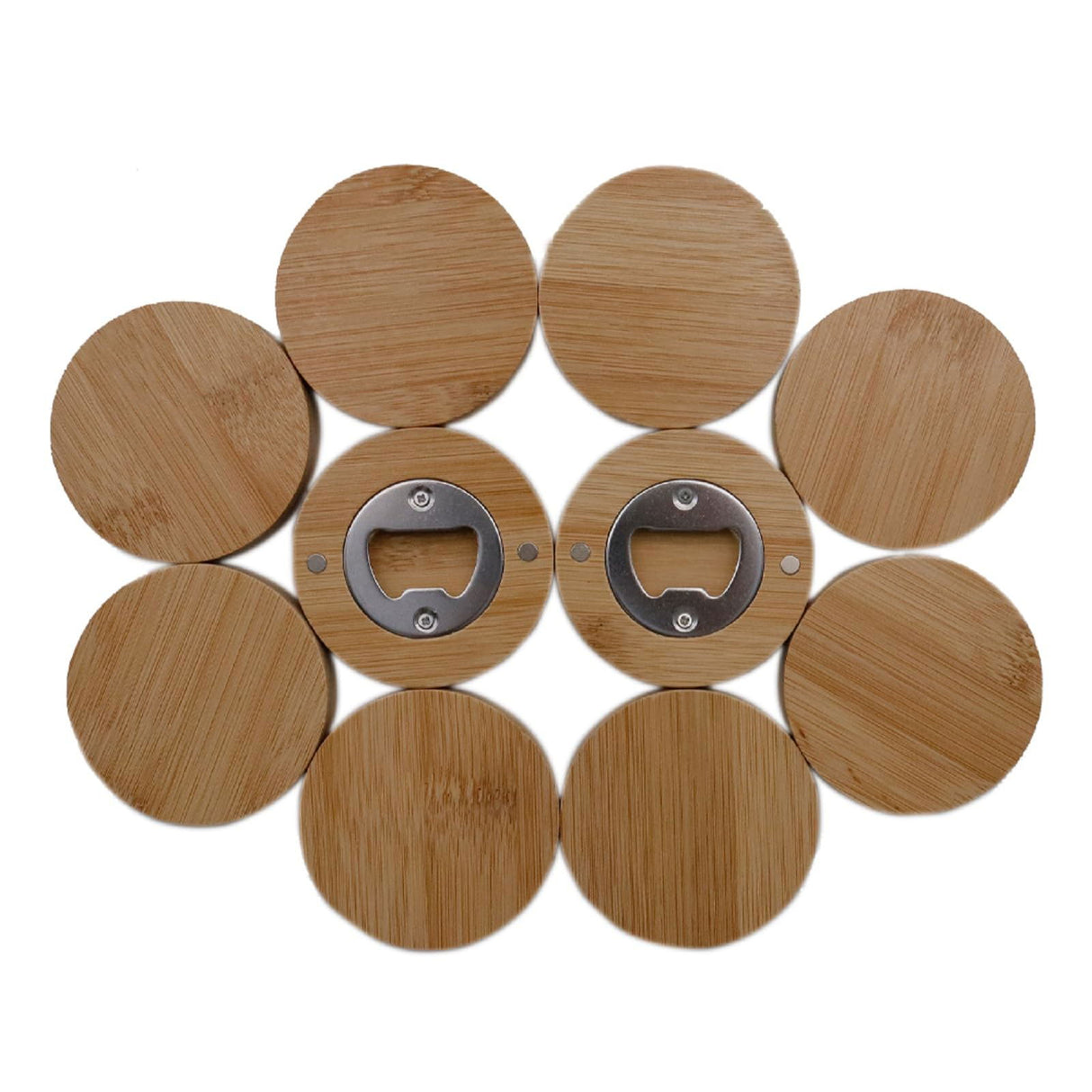 10pcs Blank Wooden Bottle Opener Fridge Magnet for Refrigerator Engraving Wooden Bottle Opener DIY Engraved Patterns for Home Kitchens Bars Parties QOMOLANGMA