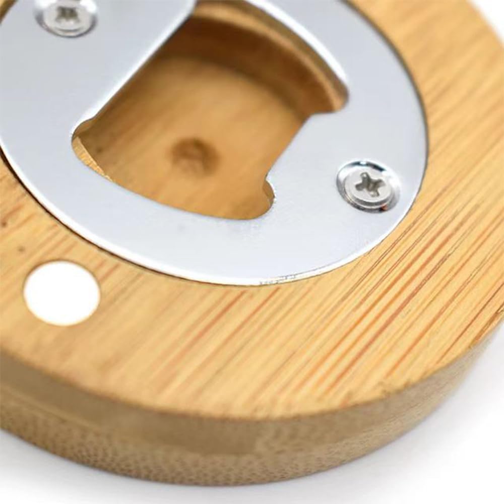 10pcs Blank Wooden Bottle Opener Fridge Magnet for Refrigerator Engraving Wooden Bottle Opener DIY Engraved Patterns for Home Kitchens Bars Parties QOMOLANGMA