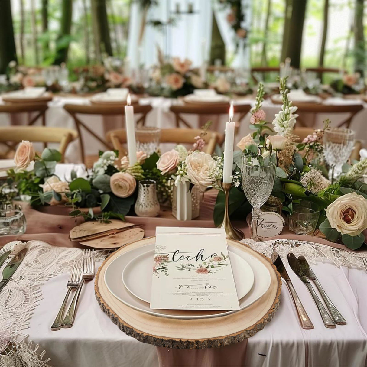 10pcs Large Wood Slices for Centerpieces 10-11 inches Wood Rounds for Tables Decor Rustic Wood Circles for DIY Crafts and Wedding Decor Round Wooden Discs Wood Slice Ornaments SENMUT