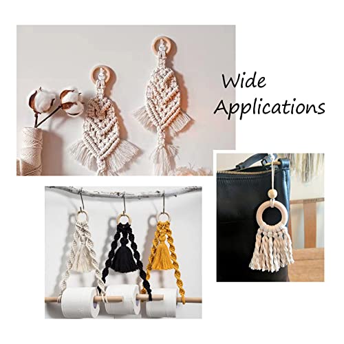 10pcs Macrame Wood Rings 40mm Natural Unfinished Wood Circles Donut Linking Rings for DIY Craft Pendant Connector Jewelry Making Home Decoration EEE ELECRELIVE