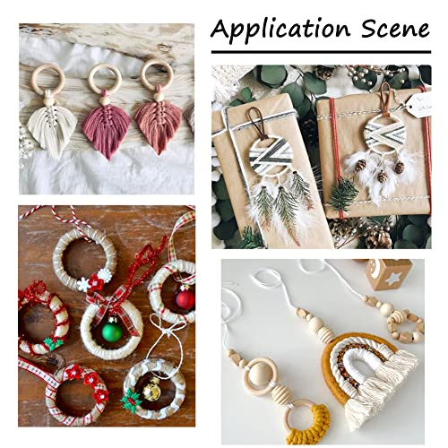 10pcs Macrame Wood Rings 40mm Natural Unfinished Wood Circles Donut Linking Rings for DIY Craft Pendant Connector Jewelry Making Home Decoration EEE ELECRELIVE