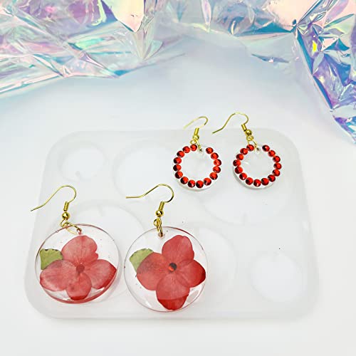 10pcs Resin Earring Mold,Silicone Resin Jewelry Molds Set for Epoxy Resin Dangle Pendant Molds for Women Girls Sanglow