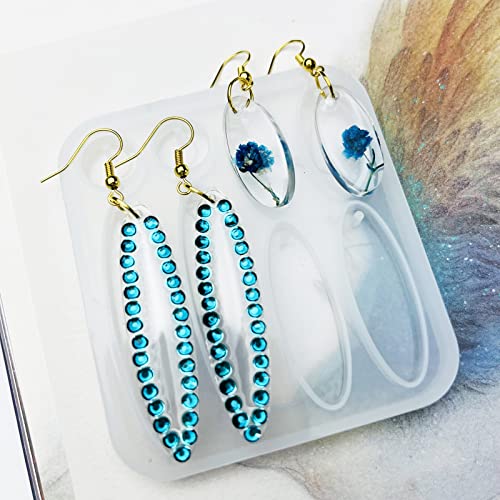 10pcs Resin Earring Mold,Silicone Resin Jewelry Molds Set for Epoxy Resin Dangle Pendant Molds for Women Girls Sanglow