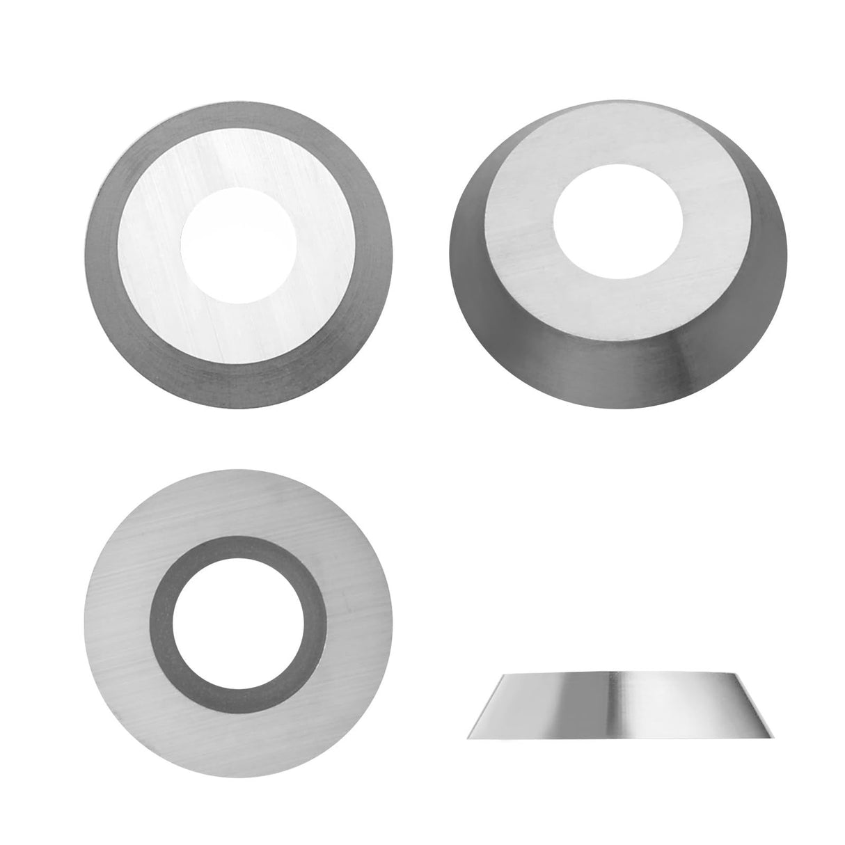 10pcs Round Shape Tungsten Carbide Cutters Inserts Set, SainSmart Wood Lathe Turning Tool Replacement Cutter Accessories, Diameter 8.9x1.85mm, 30° SainSmart