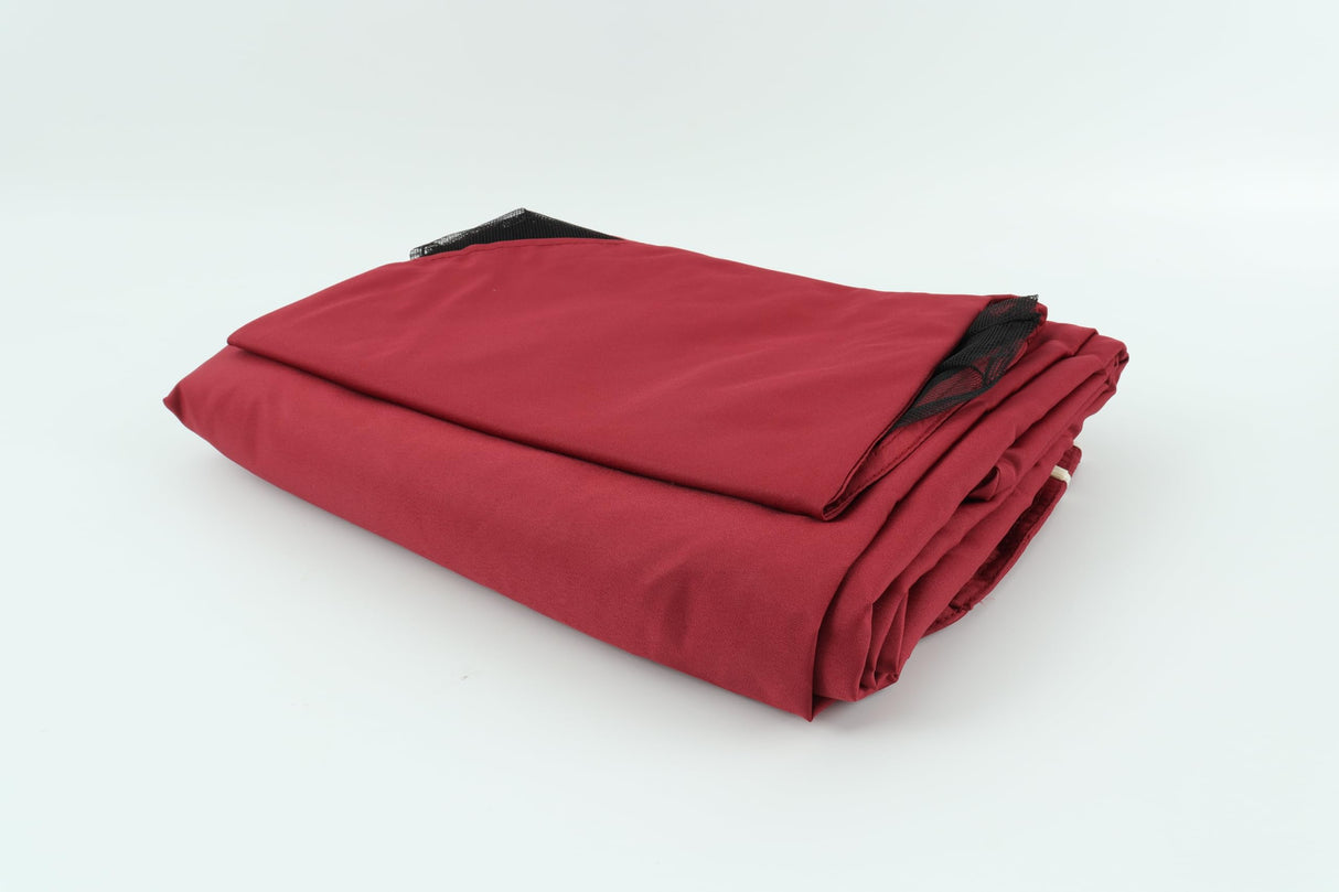 10x12 Ft Gazebo Replacement Canopy Cover, Double-Tiered Outdoor Patio Tent Roof with Drain Holes, UV-Resistant(Red) ZLECTIO