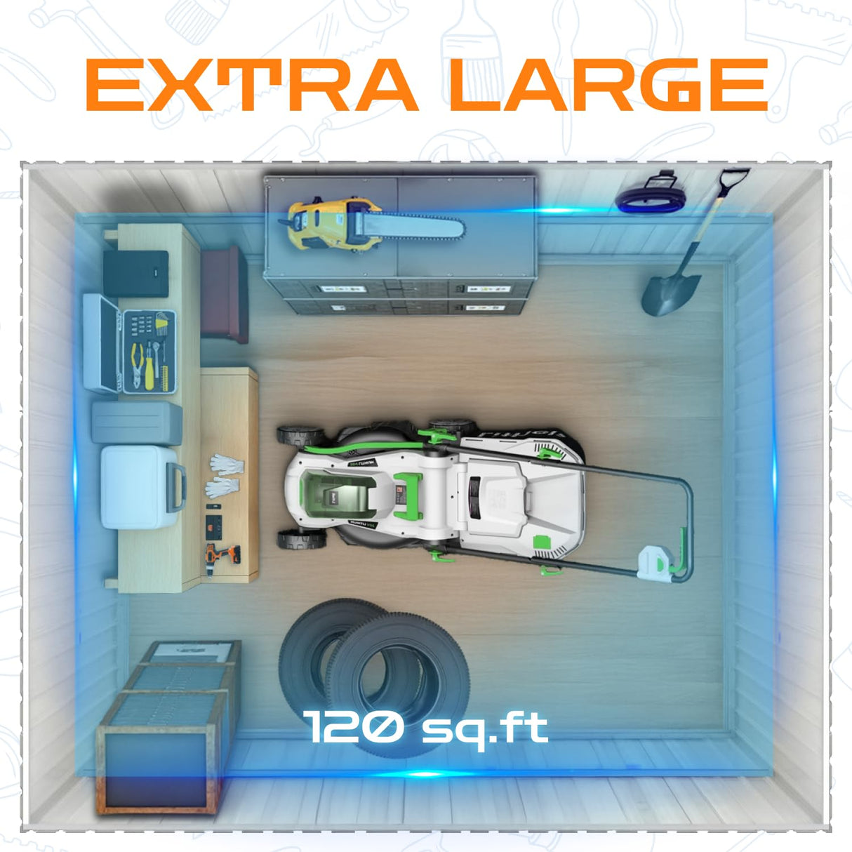 10x12 Ft Storage Shed Outdoor, XL Permanent Steel Building with Lockable Doors & 4 Air Vents for Backyard Garden Patio Lawn - Black LINKHOO