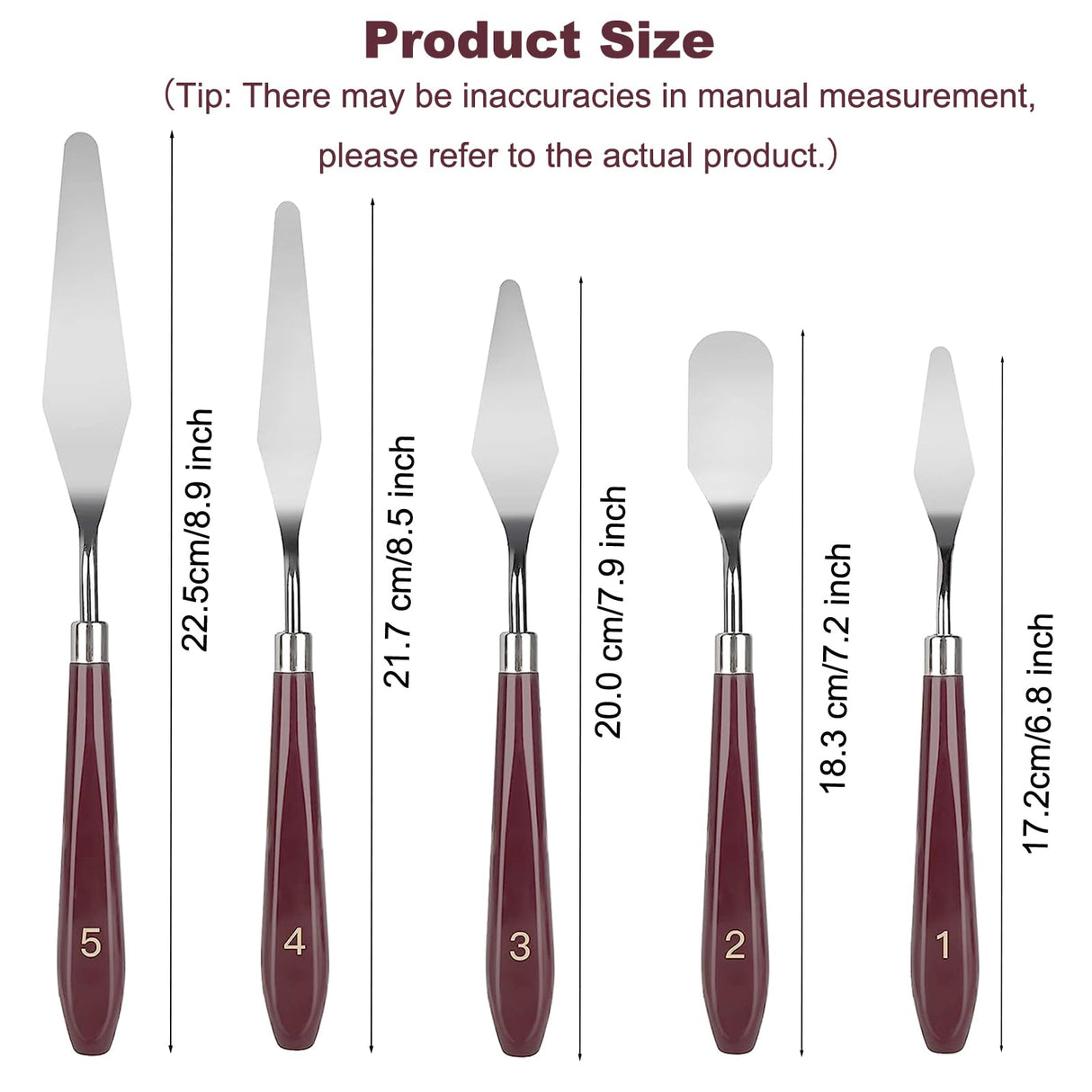 11 Pcs Palette Knife Set, 5 Pcs Stainless Steel Palette Knives and 6 Pcs Plastic Scrapers, Painting Accessories for Oil Acrylic Canvas Painting Color Mixing Thick Paint Applications (Blue) LIERFIS