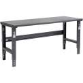 Global Industrial Adjustable Height Workbench C-Channel Leg, 72" W x 36" D, 1-3/4" Steel Square Edge, Black Global Industrial
