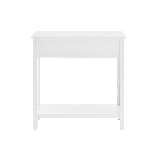 Coventry 32-Inch Wood Console Table with Drawer & Lower Shelf – Traditional to Contemporary Sofa Table with Open Side Accent Design for Entryway, Hallway or Living Room by Alaterre Furniture (White) Alaterre Furniture