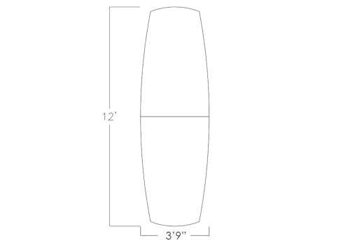 SKUTCHI DESIGNS INC. 12 Person Modular Conference Table with X Bases | Arc Boat | Harmony Series | 12' Table | White Cypress SKUTCHI DESIGNS INC.