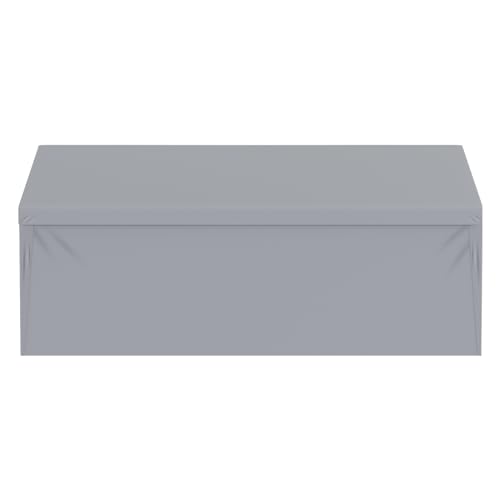 VEVOR Carport Replacement Canopy Cover Top + Side Wall 10 x 20 ft, Garage Tent Shelter Tarp Heavy-Duty Waterproof & UV Protected, Easy Installation with Ball Bungees,Grey (Frame Not Included) VEVOR