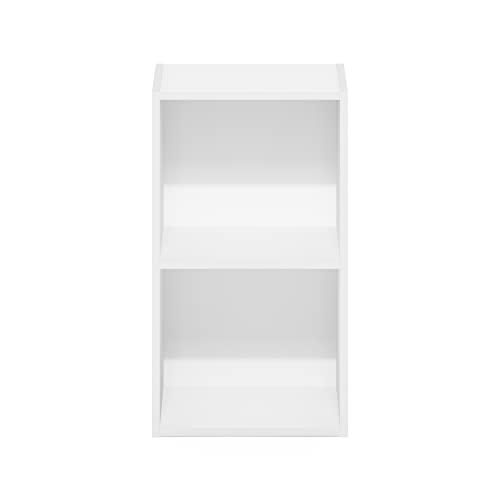 Furinno Luder Bookcase / Book / Storage, 2-Tier Cube, White Furinno
