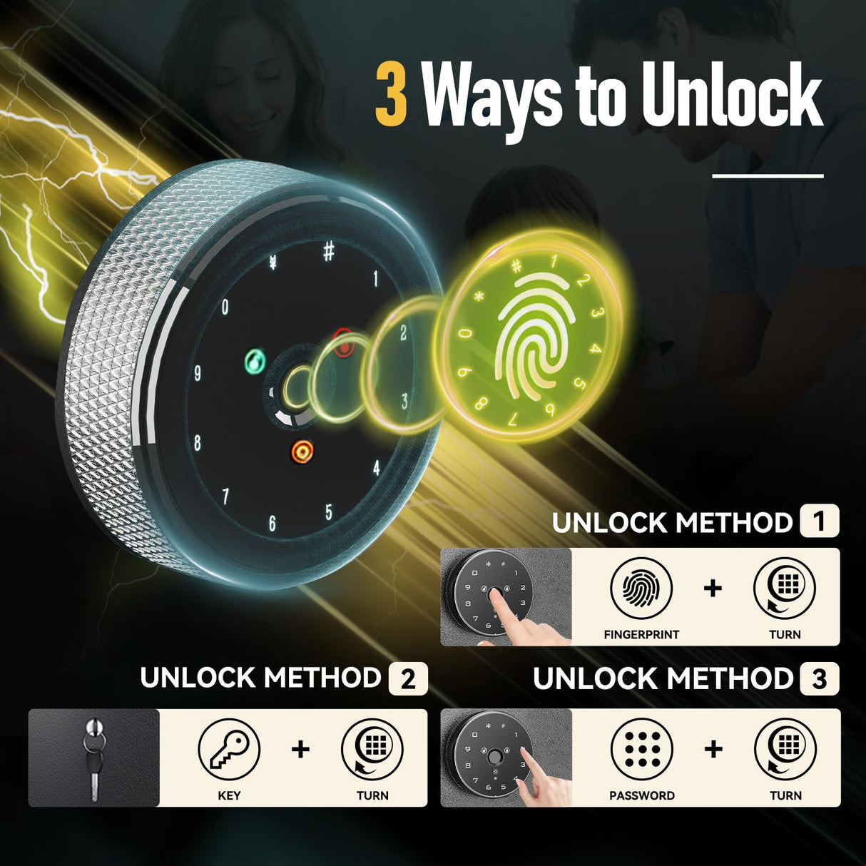 12 Biometric Gun Safe, Fingerprint Gun Safe for Rifles and Pistols, Rifle Safe, Large Quick Access Gun Cabinet, Gun Safes with Removable Shelf and Rifle Rack Xyvaly