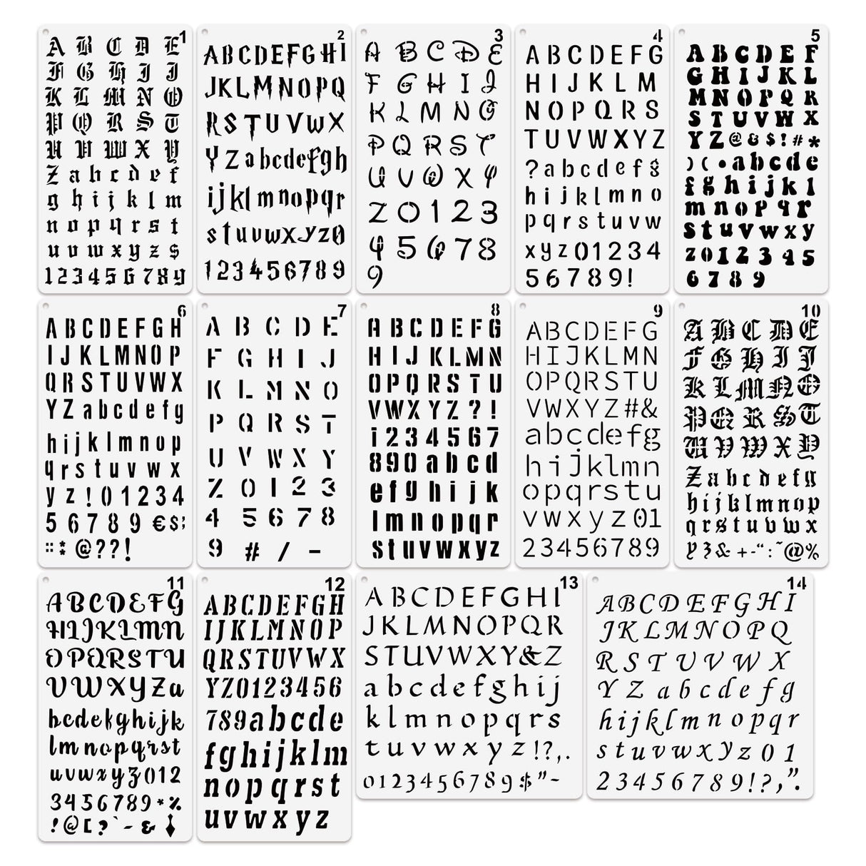 1/2 Letter Stencils for Painting on Scrapbook Journal Wood Small Number Template Paint Stencils on Art Craft Canvas Wall Fabric Rock (letter14) yhslmh