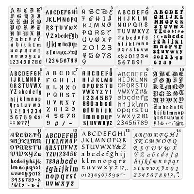 1/2 Letter Stencils for Painting on Scrapbook Journal Wood Small Number Template Paint Stencils on Art Craft Canvas Wall Fabric Rock (letter14)