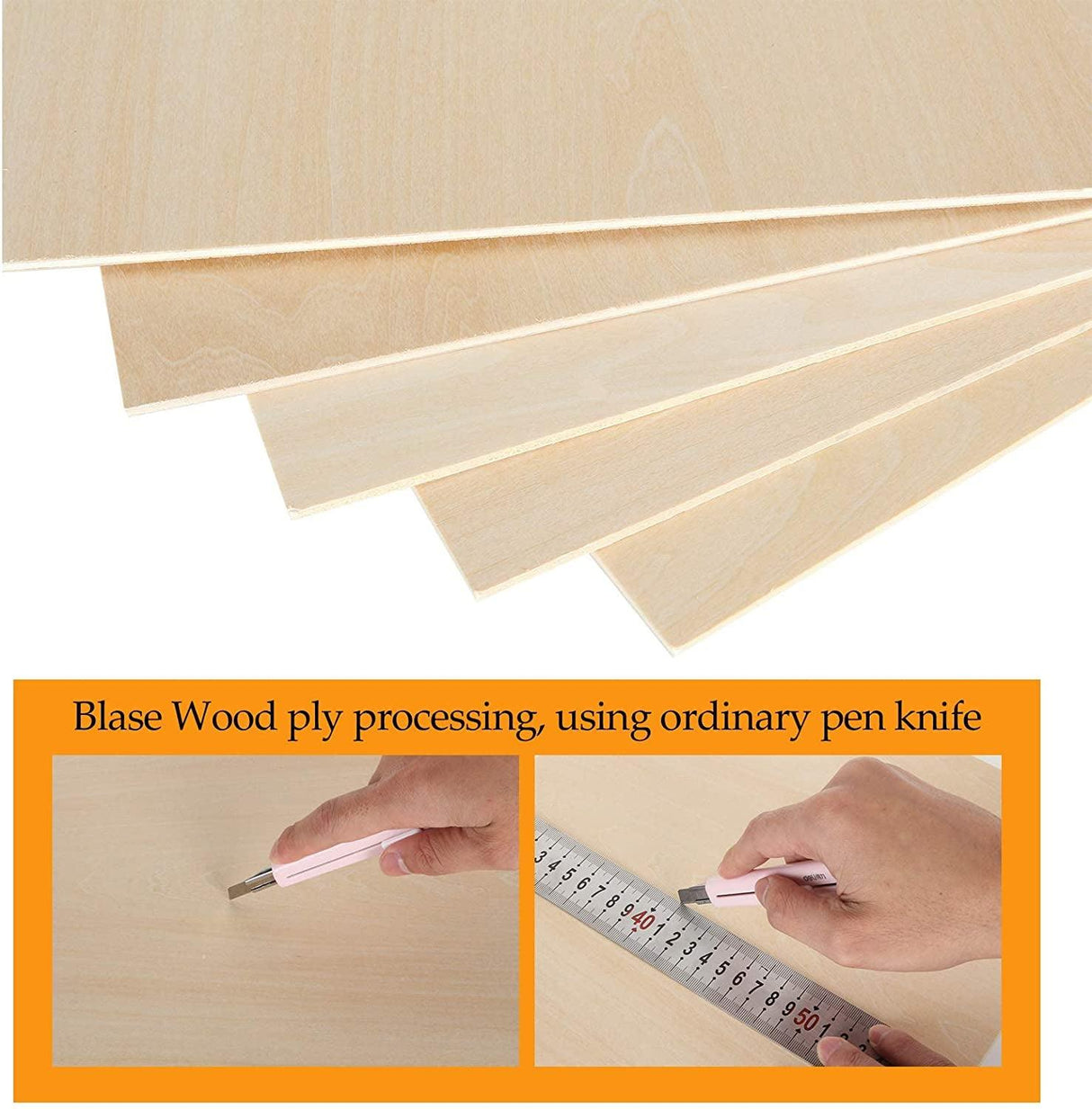 12 Pack Basswood Sheets 1/8 X 11.8 X 11.8 Inch Plywood Board, Thin Natural Unfinished Wood WoodArtSupply