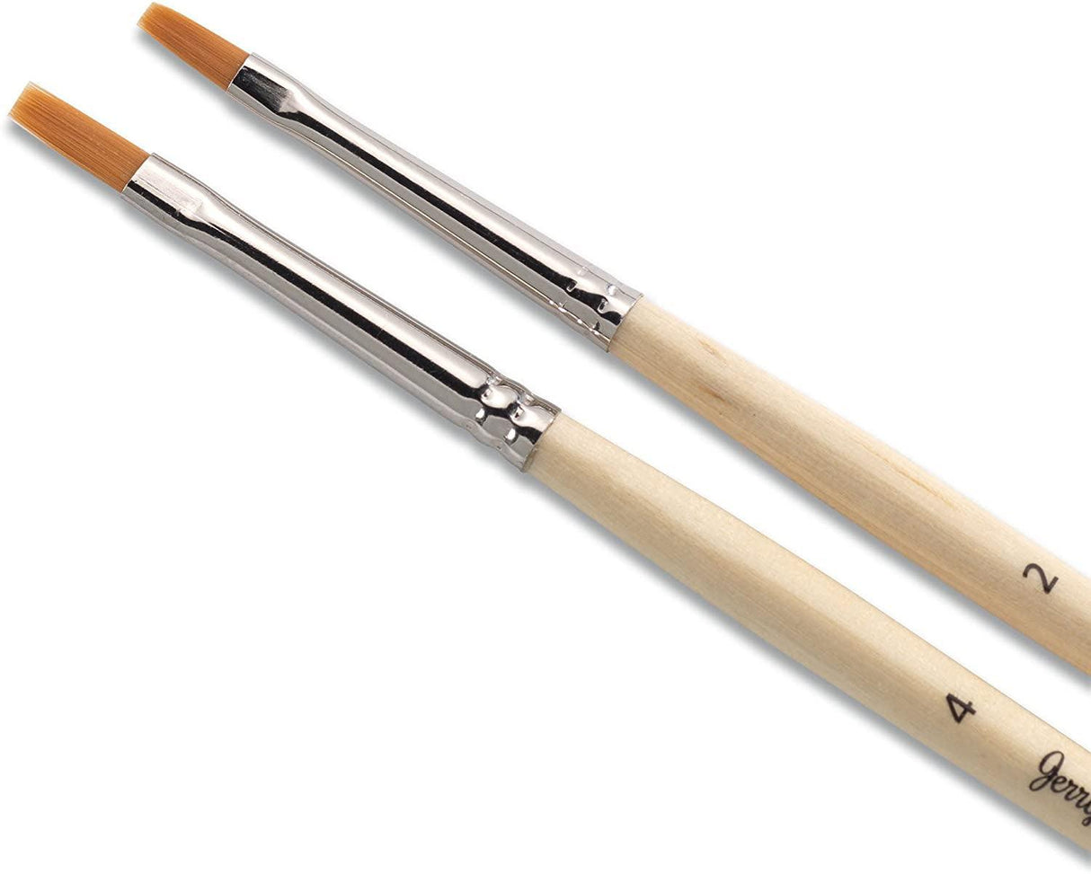 12 Pcs Detail Paint Brushes, Golden Synthetic Hair, High Performance for Oil, Acrylic and Watercolor WoodArtSupply