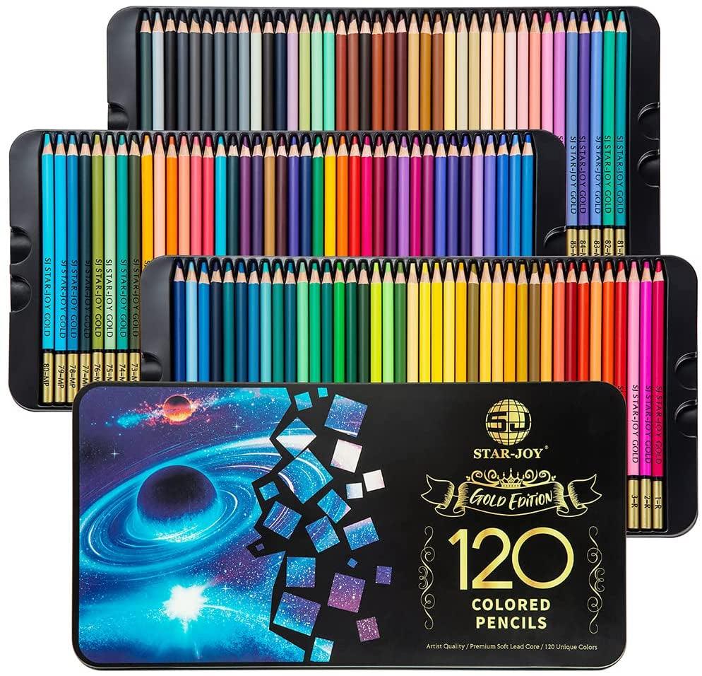 PRINA Art Supplies 120-Color Colored Pencils Set for Adults Coloring Books  wi