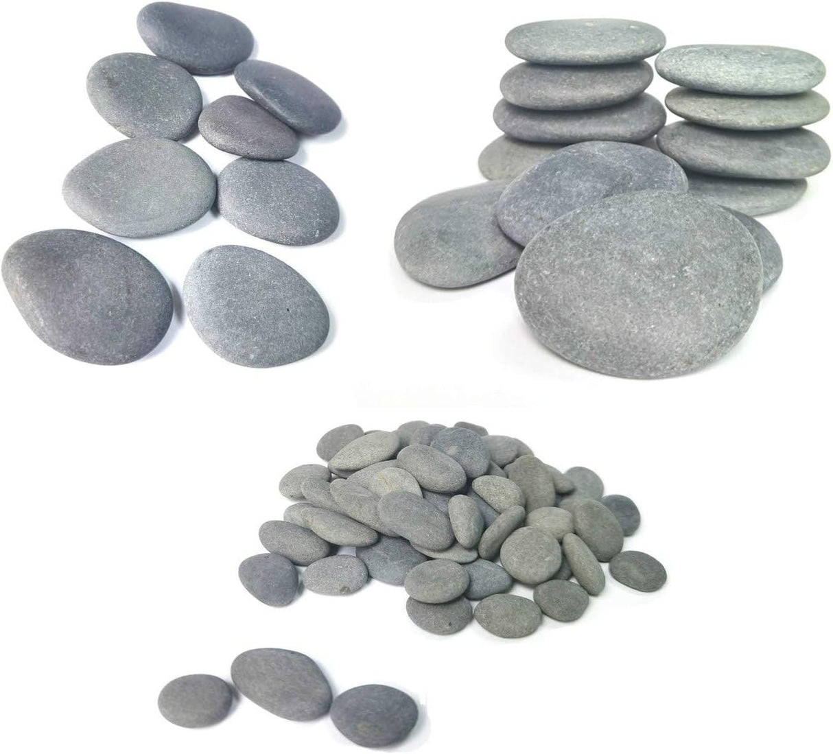 120PCS Painting Rocks, DIY Rocks Flat & Smooth Kindness Rocks Medium/Small/Tiny Rocks WoodArtSupply