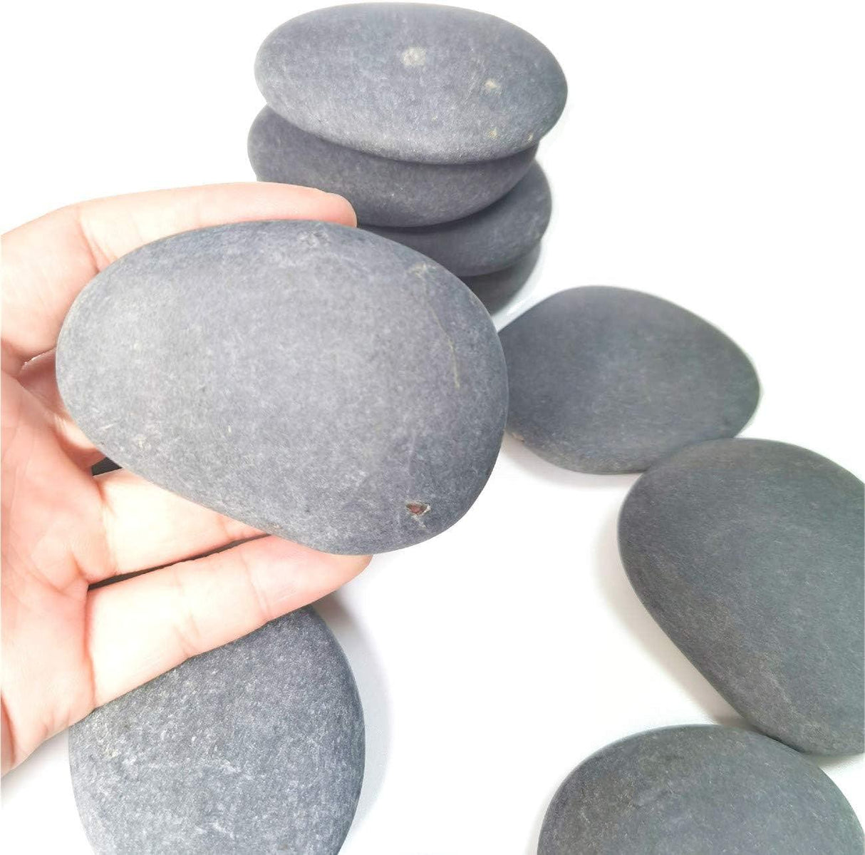 120PCS Painting Rocks, DIY Rocks Flat & Smooth Kindness Rocks Medium/Small/Tiny Rocks WoodArtSupply