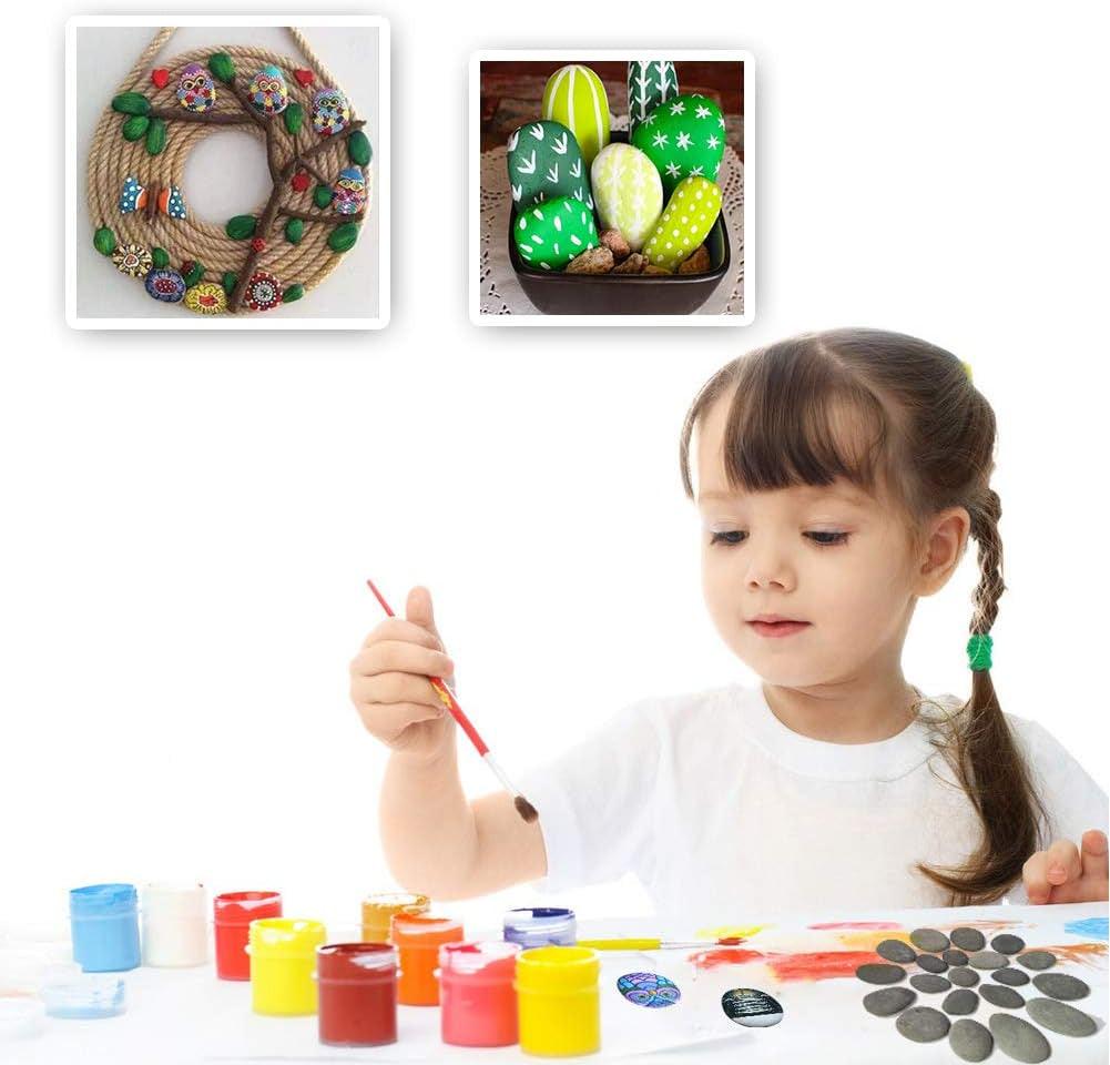 120PCS Painting Rocks, DIY Rocks Flat & Smooth Kindness Rocks Medium/Small/Tiny Rocks WoodArtSupply