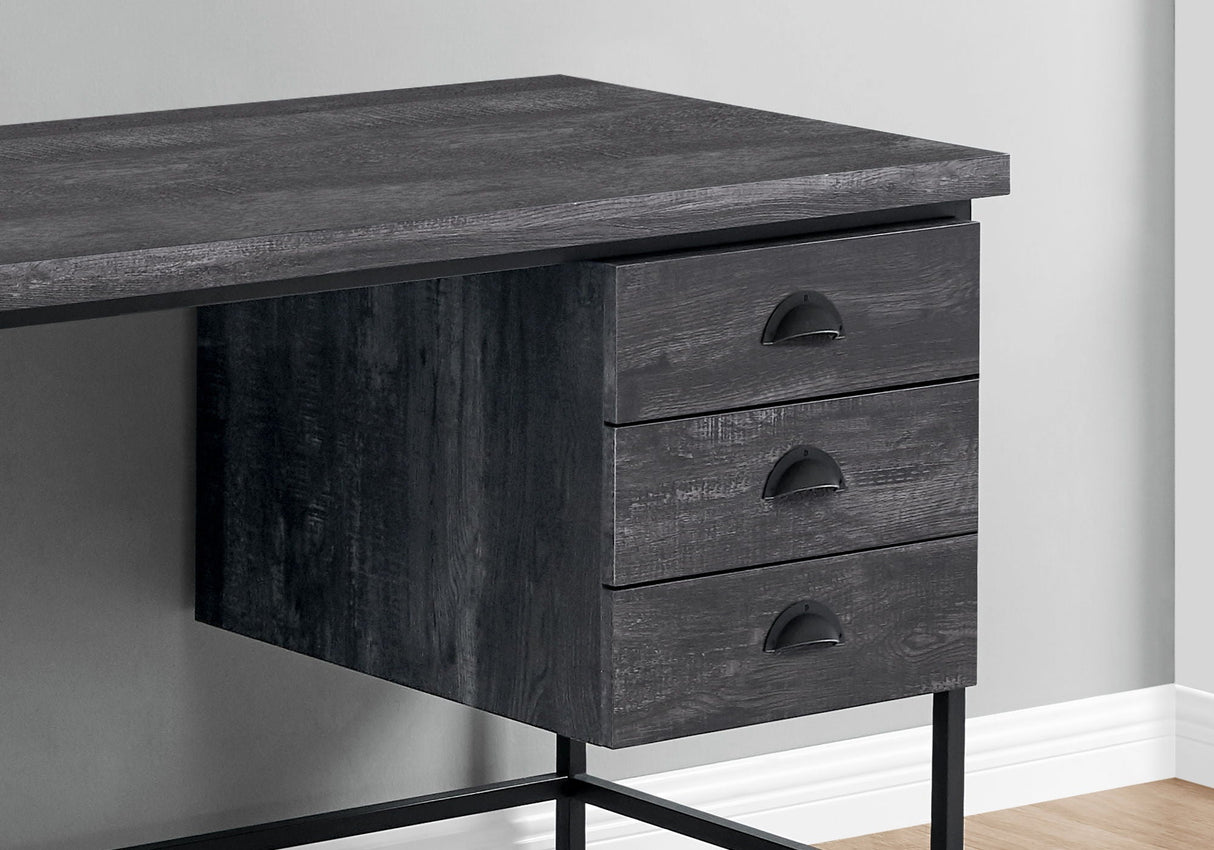 Computer Desk For Home Office, Laptop, 3 Storage Drawers, Contemporary & Modern