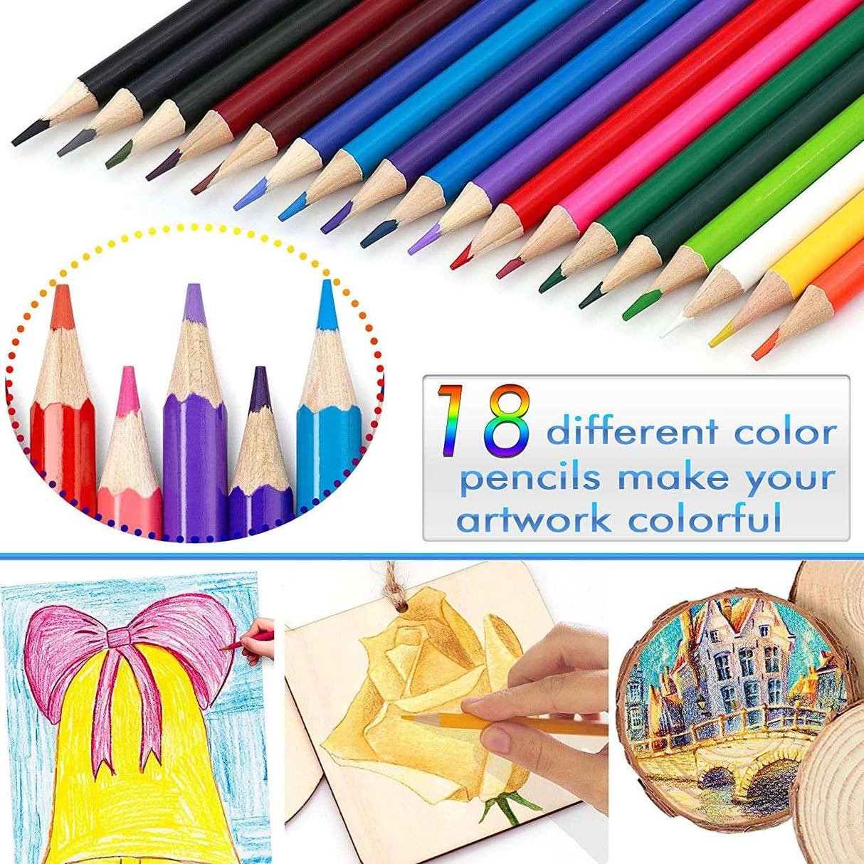 137PCS Wood Burning Kit, DIY Tool Set Soldering Pyrography Pen with Adjustable Temperature and Wood Piece WoodArtSupply