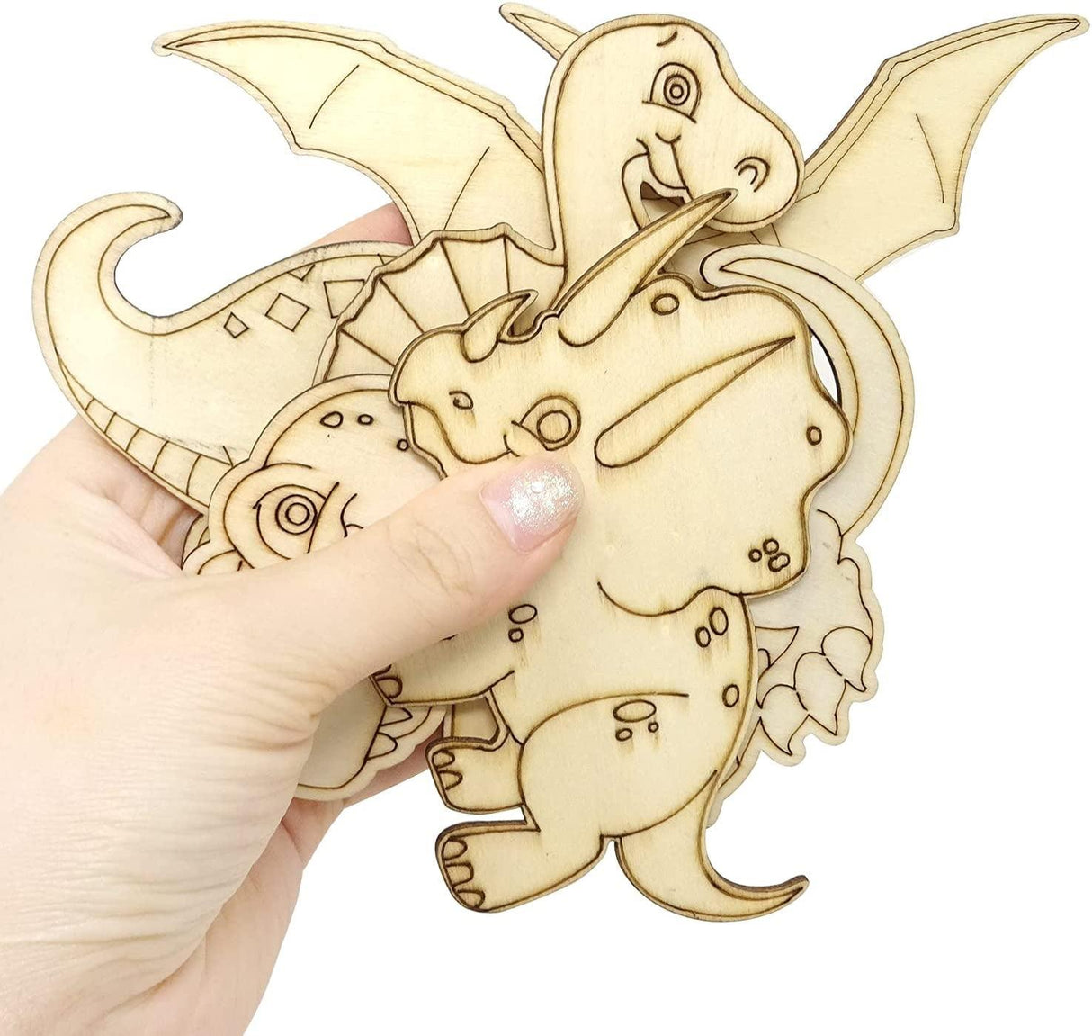 16PCS Unfinished Wood Cutouts Wooden Dinosaur Animal Cutouts Paint Crafts for Home Decor DIY Craft Art Project (8 Style) WoodArtSupply