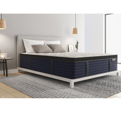 Diamond Hughes Latex Hybrid Twin Mattress with Euro-Top 14.5" - Medium Feel