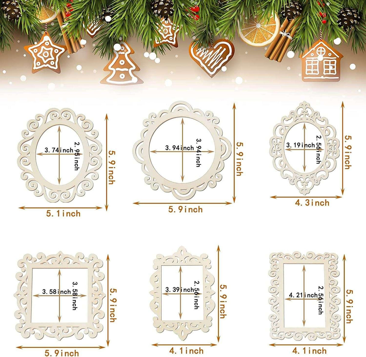 18 Pieces Wood Frames for Crafts Unfinished Wood DIY Picture Frame Picture Craft with Ropes for DIY Photo Display 5.9 X 4.7 Inch WoodArtSupply