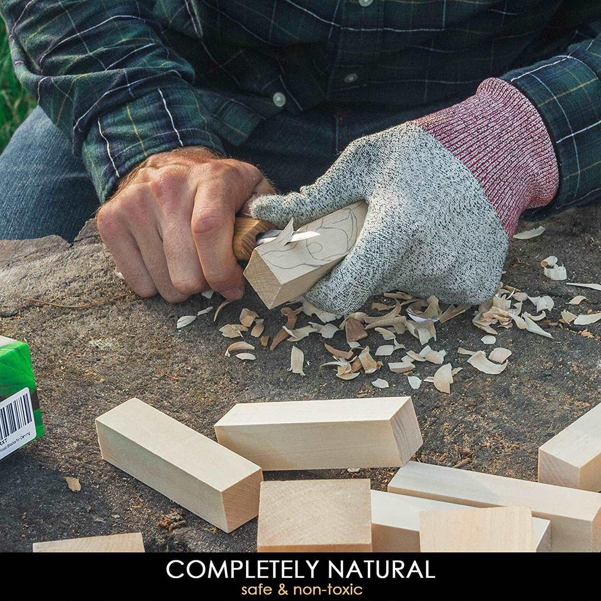 18Pcs Basswood Carving Blocks Whittling Wood Carving for Kit Wood Carving Set WoodArtSupply