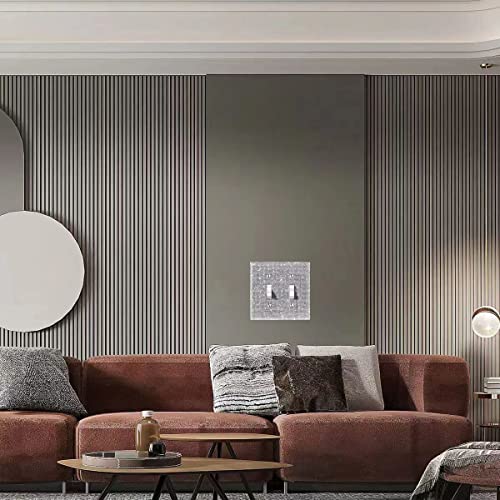 (1PCS) BLING SILVER RHINESTONE LIGHT SWITCH COVER SHINY CRYSTAL SPARKLE WALL PLATE COVER WoodArtSupply