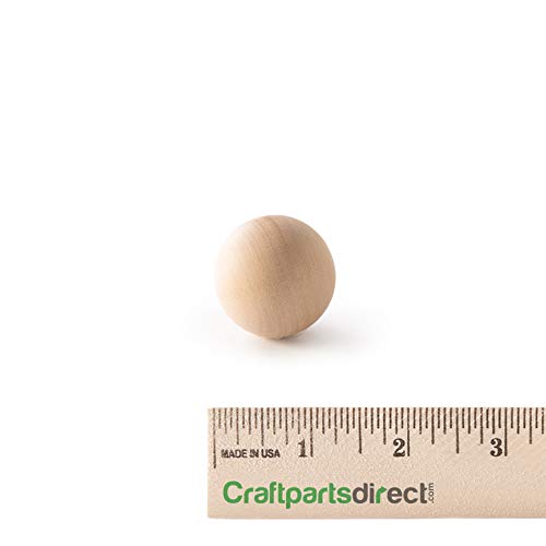 1 1/4 Inch Wooden Round Ball | DIY Decorative Wood Crafting Balls | Unfinished Wood Spheres | Decanter Wooden Ball Corks - by Craftpartsdirect.com| Craftparts Direct
