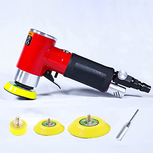 1" 2" 3" Mini Orbital Sander, Pneumatic Sander Random Orbital Eccentric Dual Action Polisher for Auto Body Work, High Speed Air Powered Sanders & YPCOO