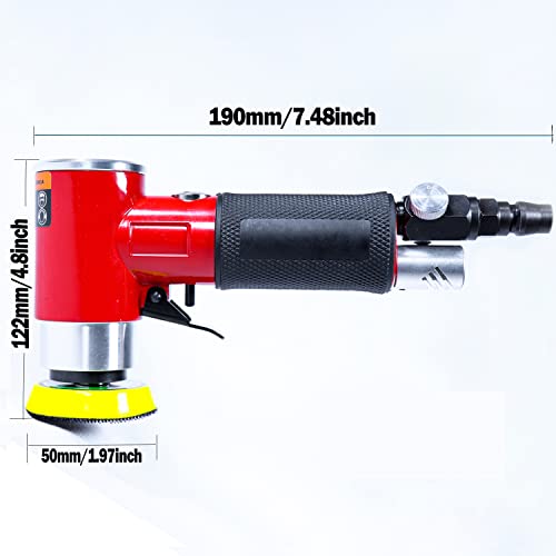 1" 2" 3" Mini Orbital Sander, Pneumatic Sander Random Orbital Eccentric Dual Action Polisher for Auto Body Work, High Speed Air Powered Sanders & YPCOO