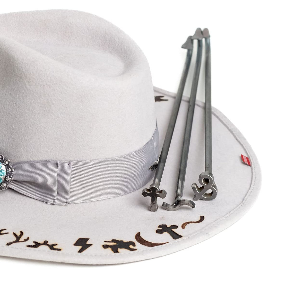 1" Assorted Characters Mini Steel Branding Irons Kit for Hats, Wood Burning, DIY Beginner Adult Crafts - MADE IN THE USA (25 ct, 8" Straight-Steel Handle)… The Heritage Forge