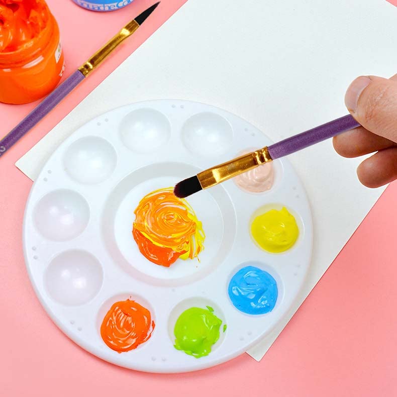 1 Pack 10 Pcs Paint Brushes, Nylon Hair Paint Brushes Set for Kids, Beginner, Suitable for Oil, Watercolor, Acrylic Paint and Body Pinting, Purple LNAUJS