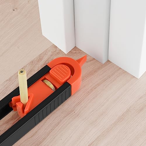 1 Pack Precise Contour Scribe Tool with 2 Pencil, Upgrade Contour Measuring Tool with Adjustable Lock for Woodworking Finish Carpenter, DIY Handyman, yuntop