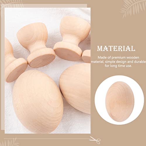 1 Set DIY Graffiti Eggs Egg Painted Toy Wooden Crafts Egg Wooden Egg Cups Wood Egg Stands Holders Unfinished Wood Eggs Kids Wooden playset Lifelike EXCEART