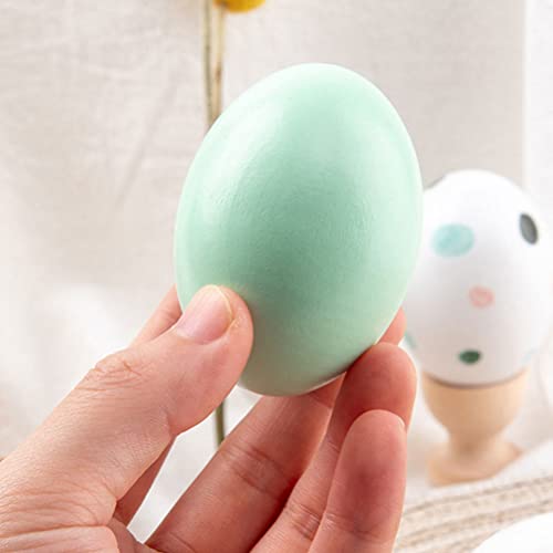 1 Set DIY Graffiti Eggs Egg Painted Toy Wooden Crafts Egg Wooden Egg Cups Wood Egg Stands Holders Unfinished Wood Eggs Kids Wooden playset Lifelike EXCEART