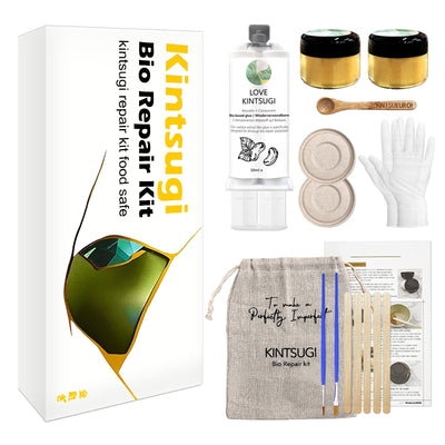 1DFAUL Bio Kintsugi Repair Kit Gold Food Safety Repair Your Meaningful Pottery, Dishwasher Safety, Perfect for Beginners, Bring Japanese Art to Your Home