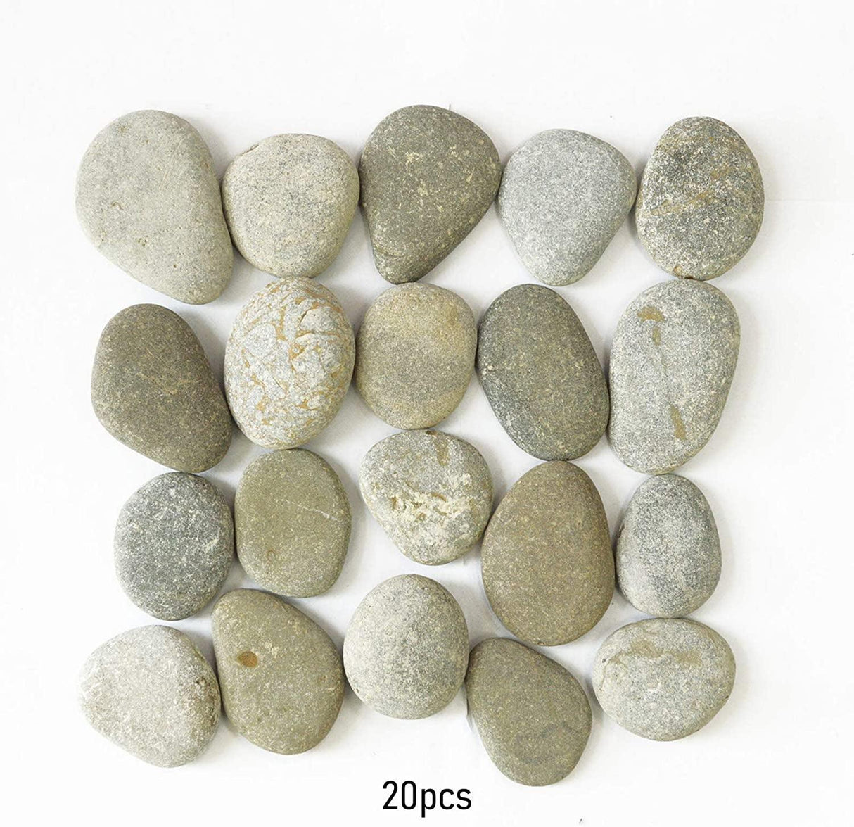 20PCS Large Painting Rocks Natural River Rocks Flat Rocks 2"-3" Stones WoodArtSupply