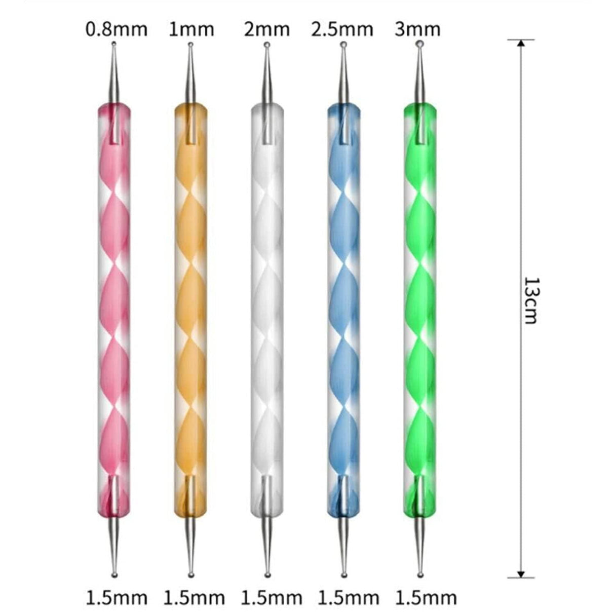 20Pcs Nail Art Design Tools, 15Pcs Painting Brushes Set with 5Pcs Dotting Pens WoodArtSupply