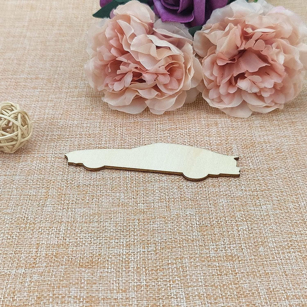 20Pcs Sports Car Wood DIY Craft Cutout Wooden Sports Car Shaped Unfinished Wood Ornaments WoodArtSupply