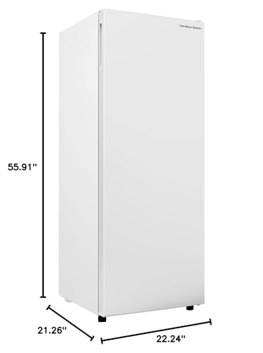 Hamilton Beach HBFRF6892-WHITE HBFRF6892 Upright Convertible Fridge/Freezer-Reversible Door-Removable Glass Shelves-Adjustable Controls-6.8 cu ft, White Hamilton Beach